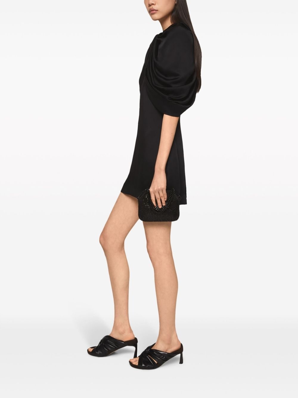 draped minidress - 3