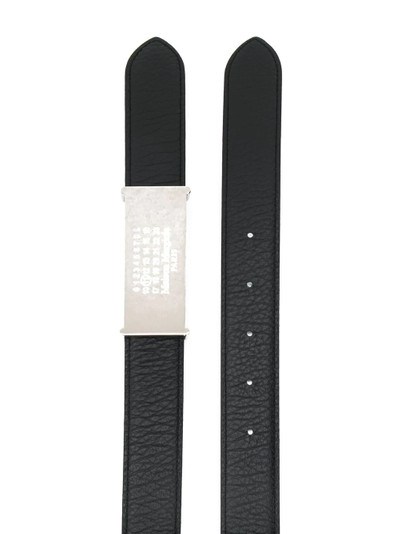 Maison Margiela logo calf leather belt outlook