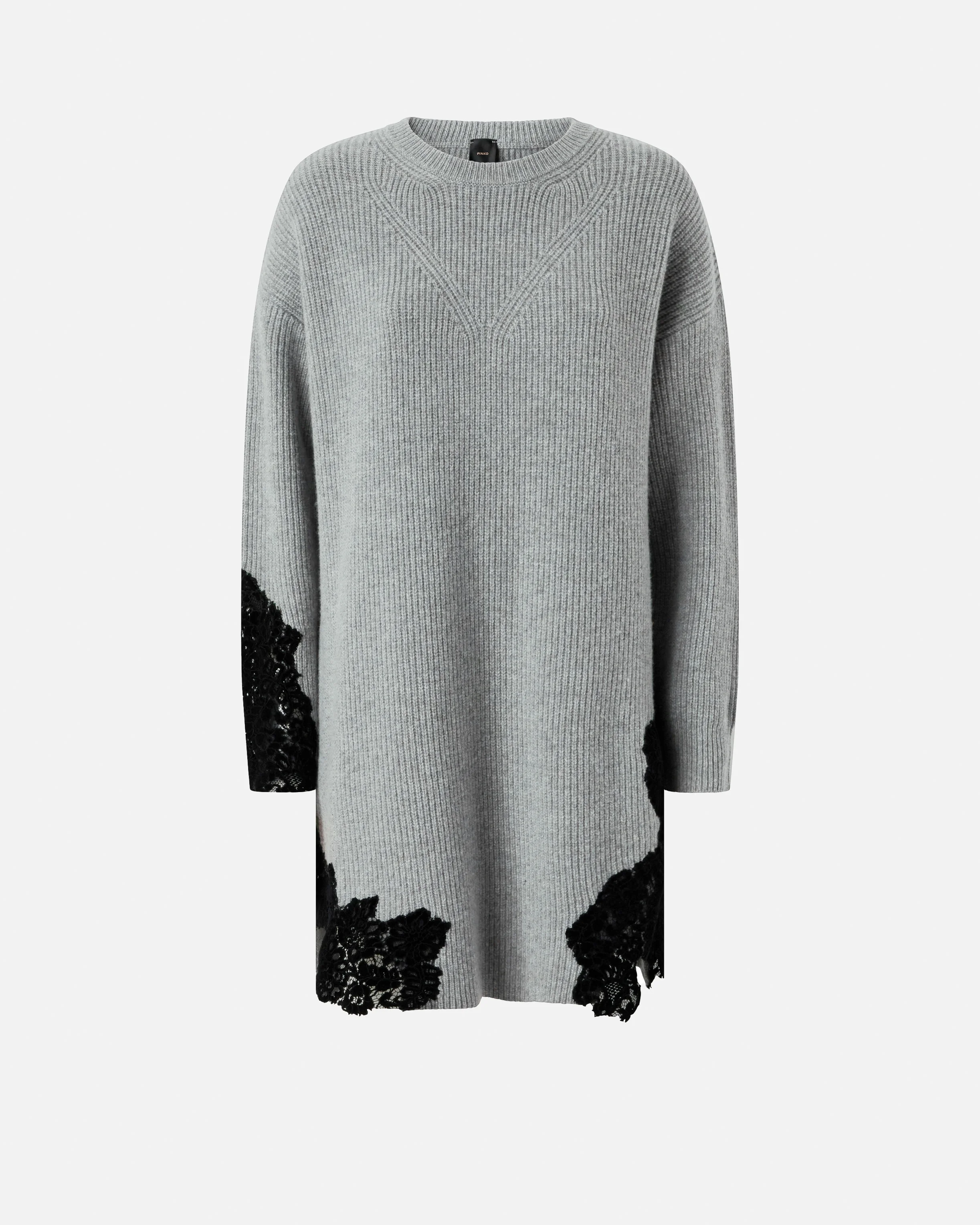 KNIT MINI DRESS WITH LACE - 1