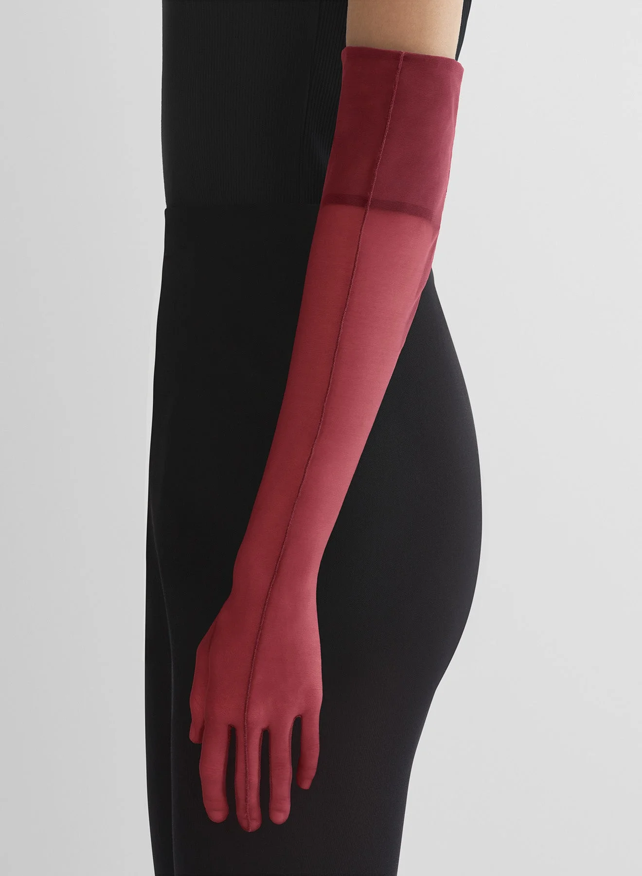 re/edit stretch illusion red gloves - 1