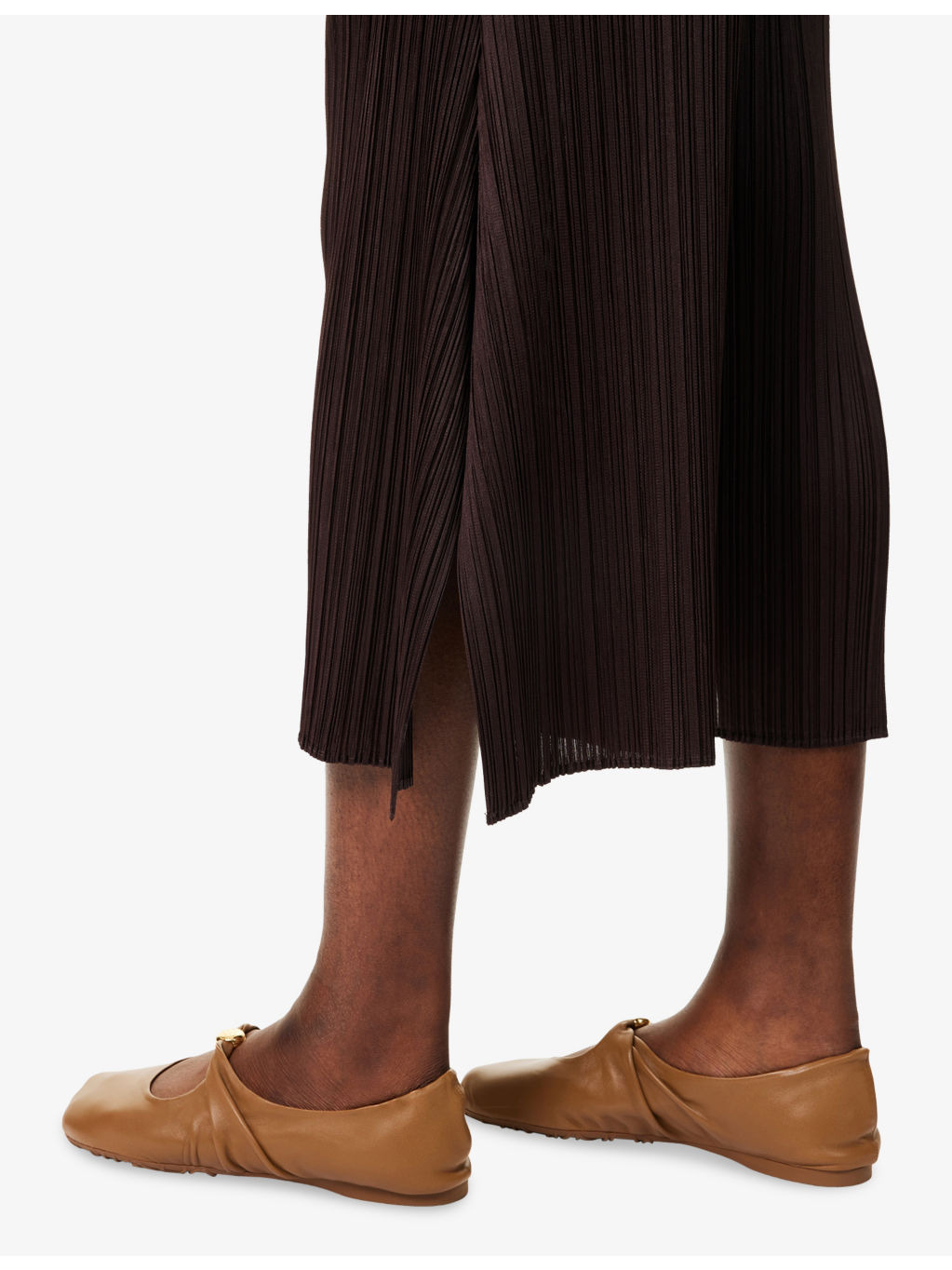 Straight-Leg Side-Slit Knitted Trousers - 5