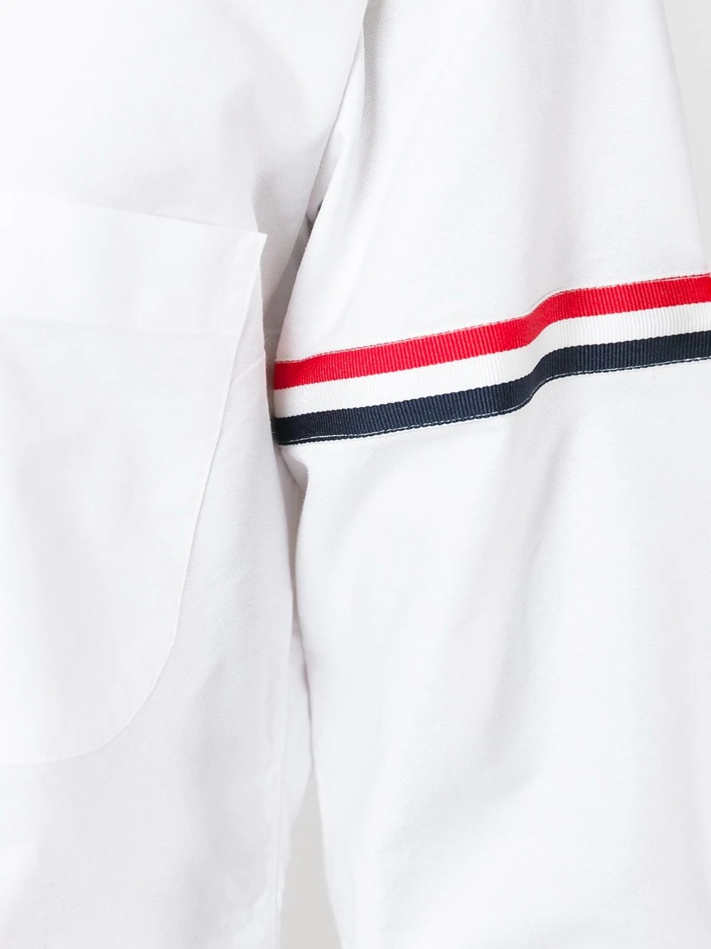 grosgrain-armband cotton shirt - 5