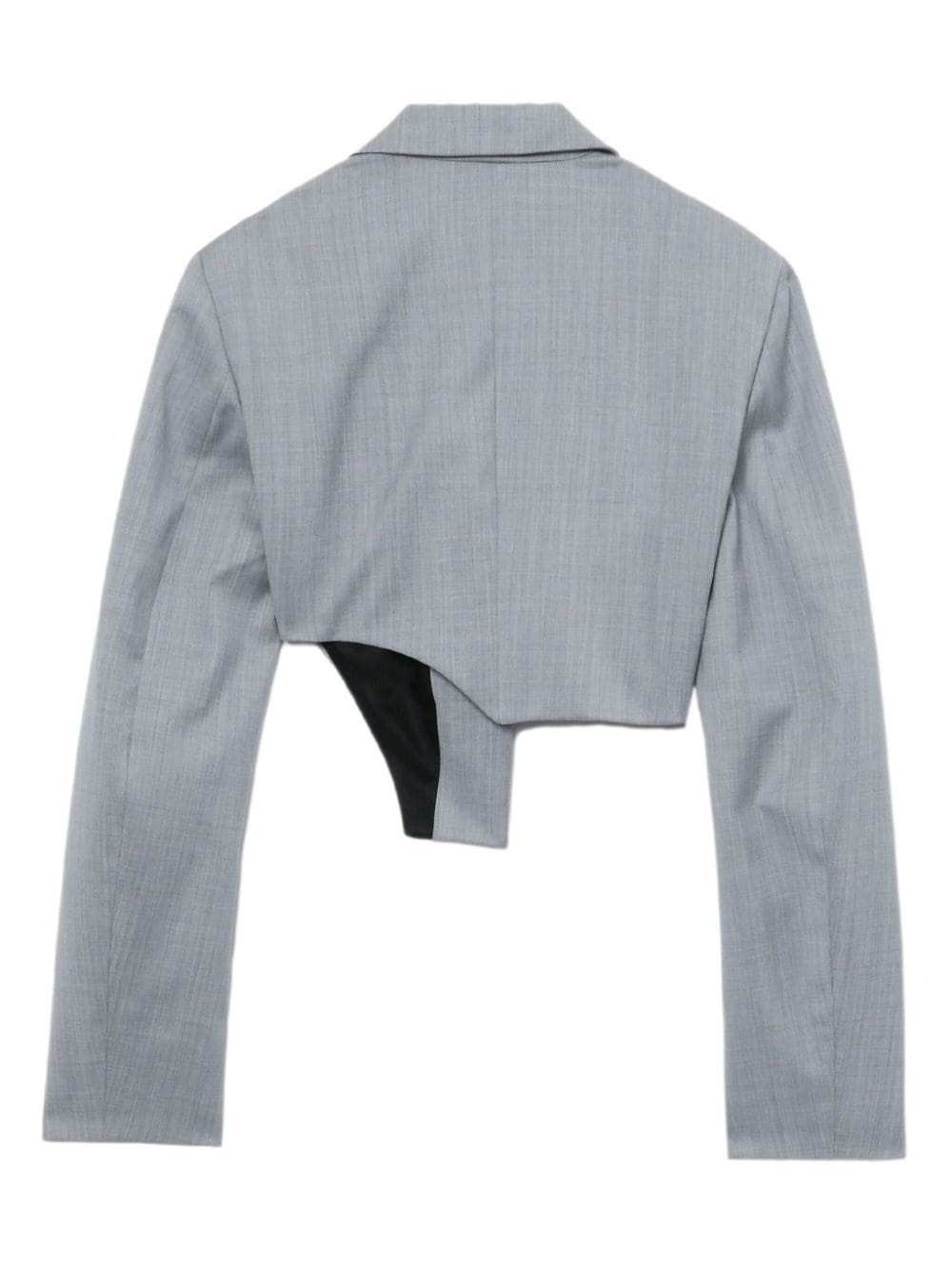asymmetric virgin-wool blazer - 6