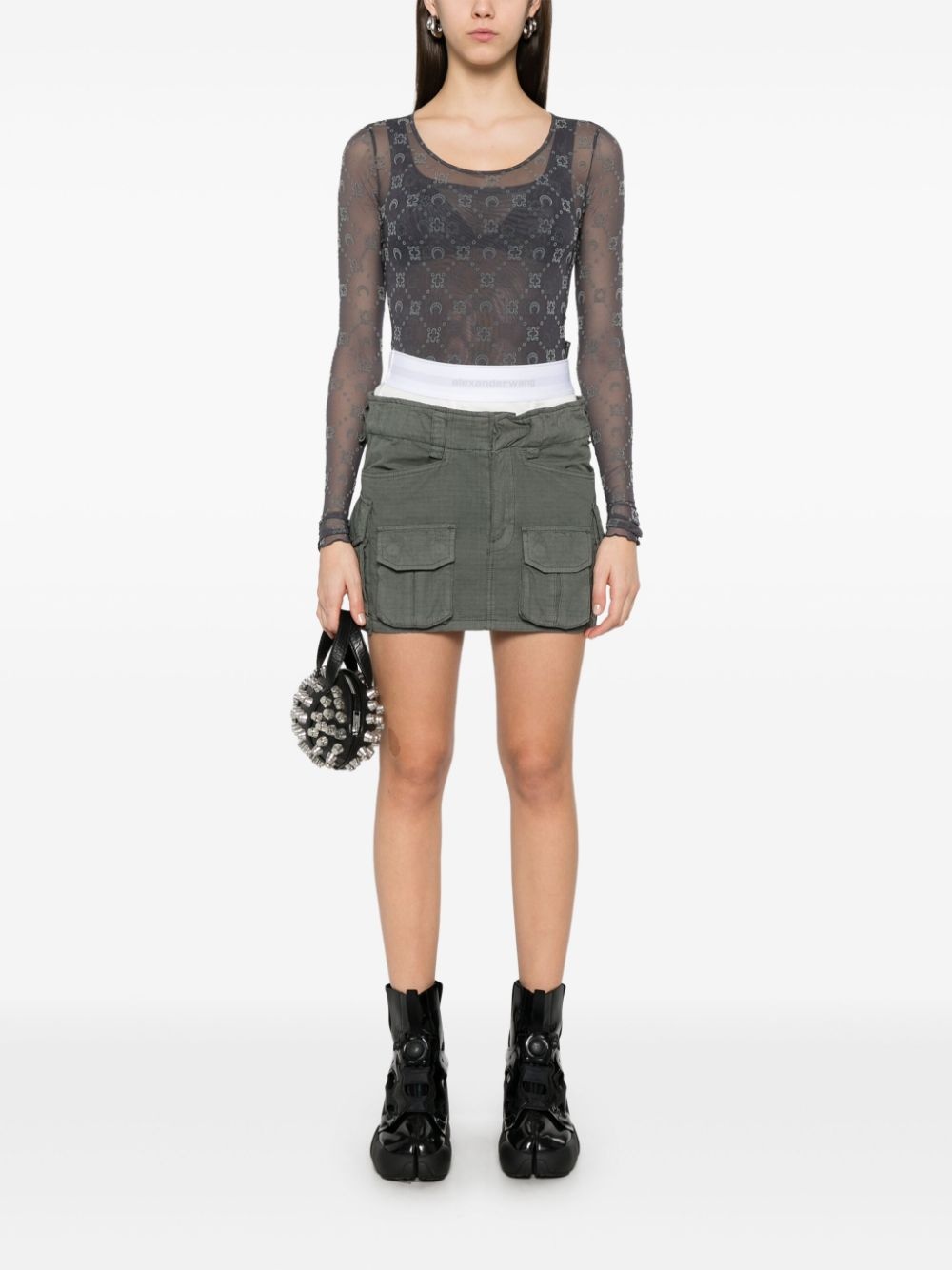 Moonogram mesh top - 2
