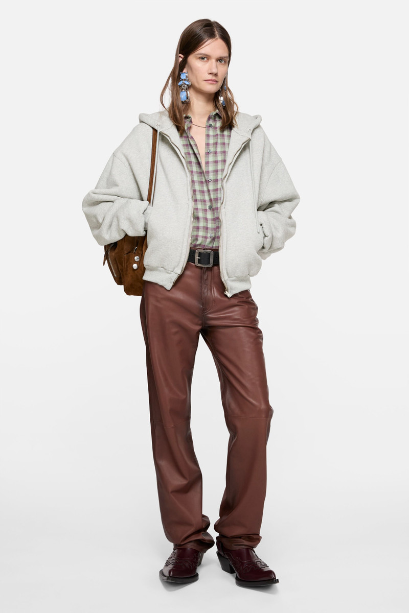 Acne Studios Hooded zip-up sweatshirt - Grey Melange outlook