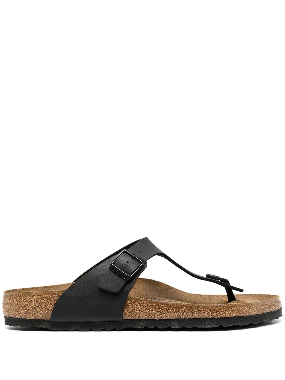 leather buckle flip flops - 1