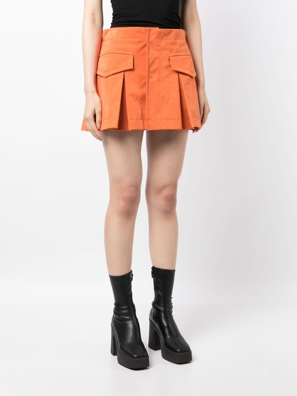 box-pleated mini shorts - 3