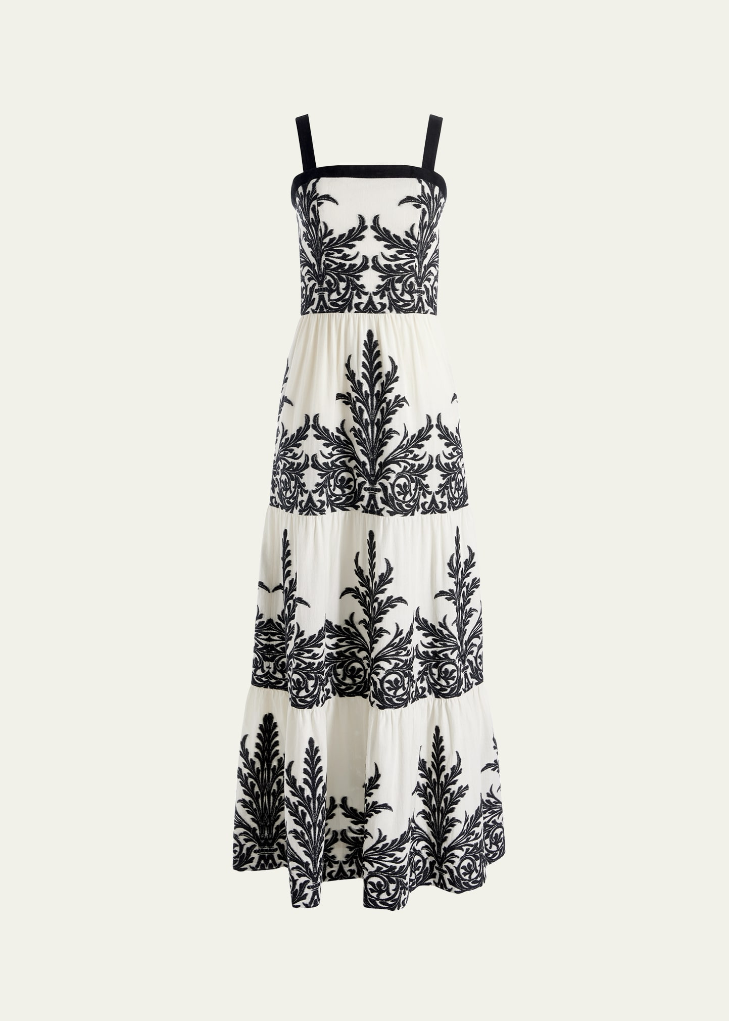 Saige Embroidered Tiered Maxi Dress - 1