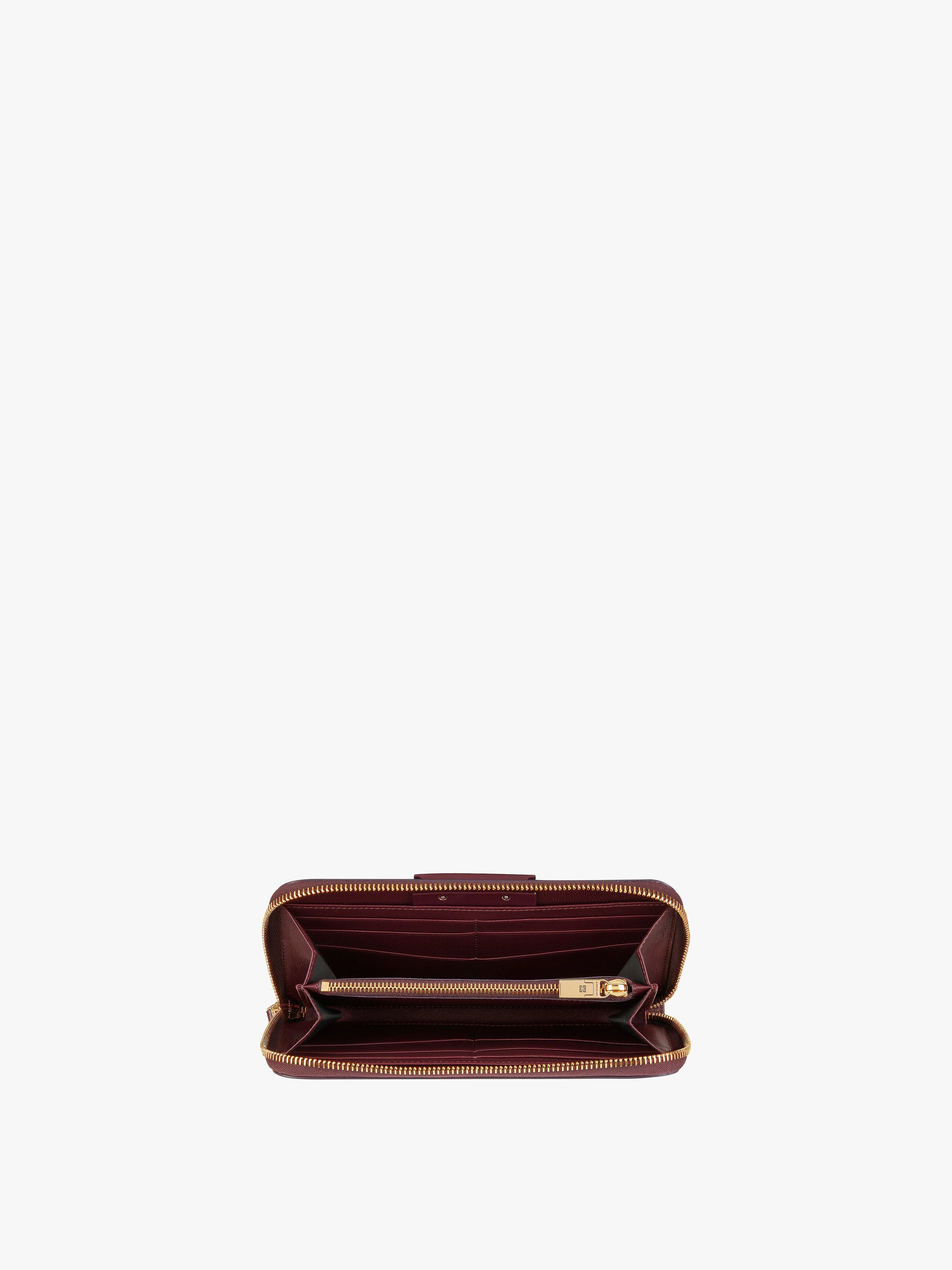 ANTIGONA ZIPPED WALLET IN BOX LEATHER - 4
