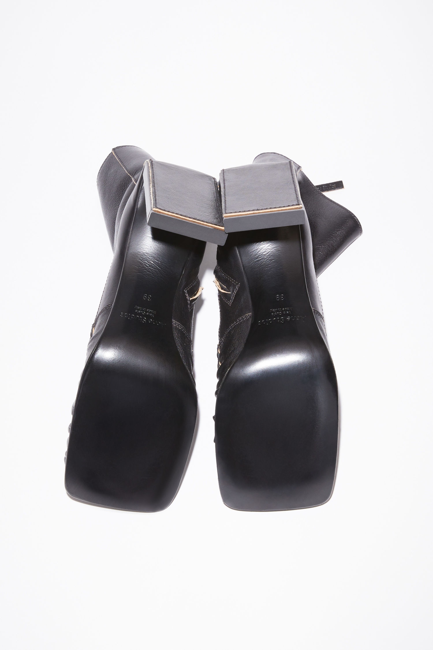Leather ankle boots - Black - 3
