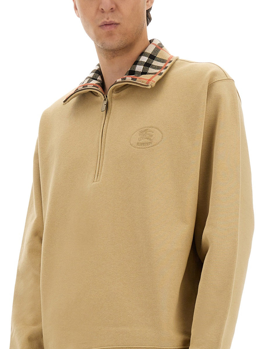 Burberry Men Half Zipper Sweatshirt - 4