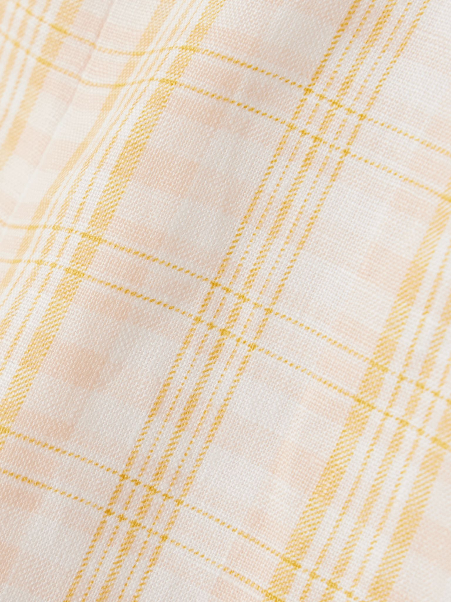 Lila checked linen shorts Pastel yellow - 4
