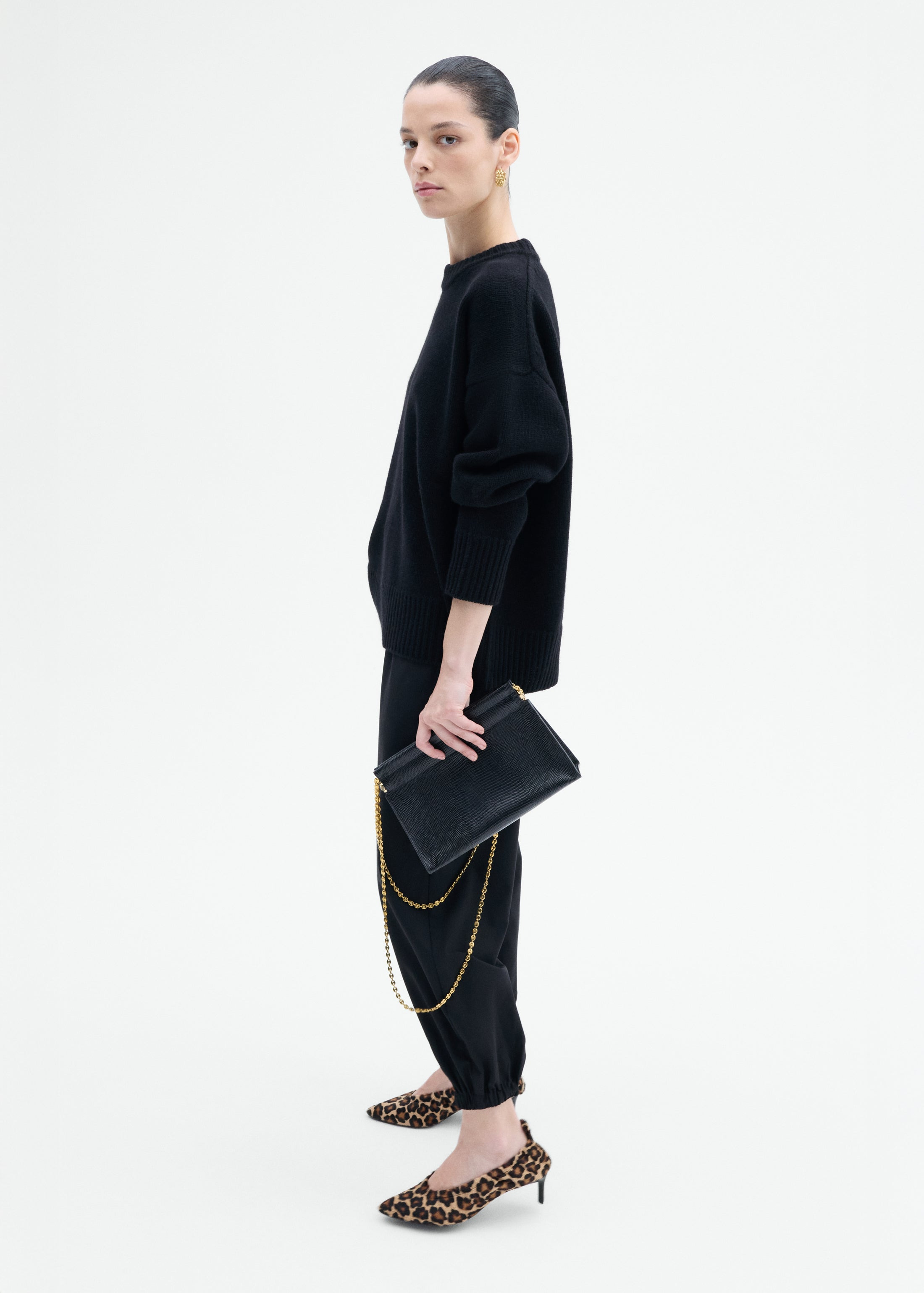 Boyfriend Crew Neck in Wool Cashmere - 5
