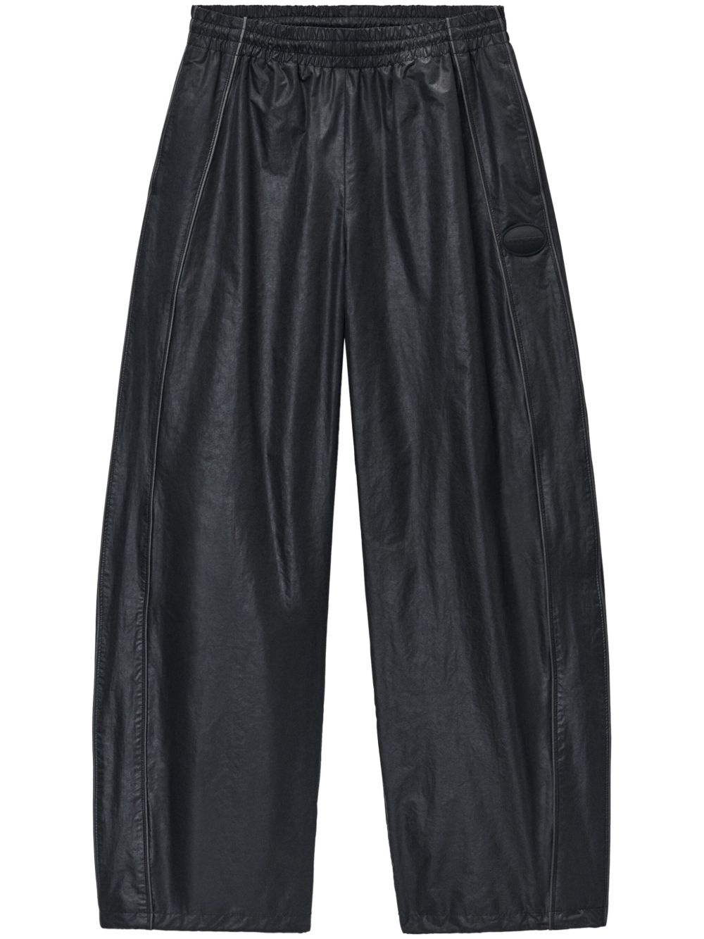 faux-leather track pants - 1