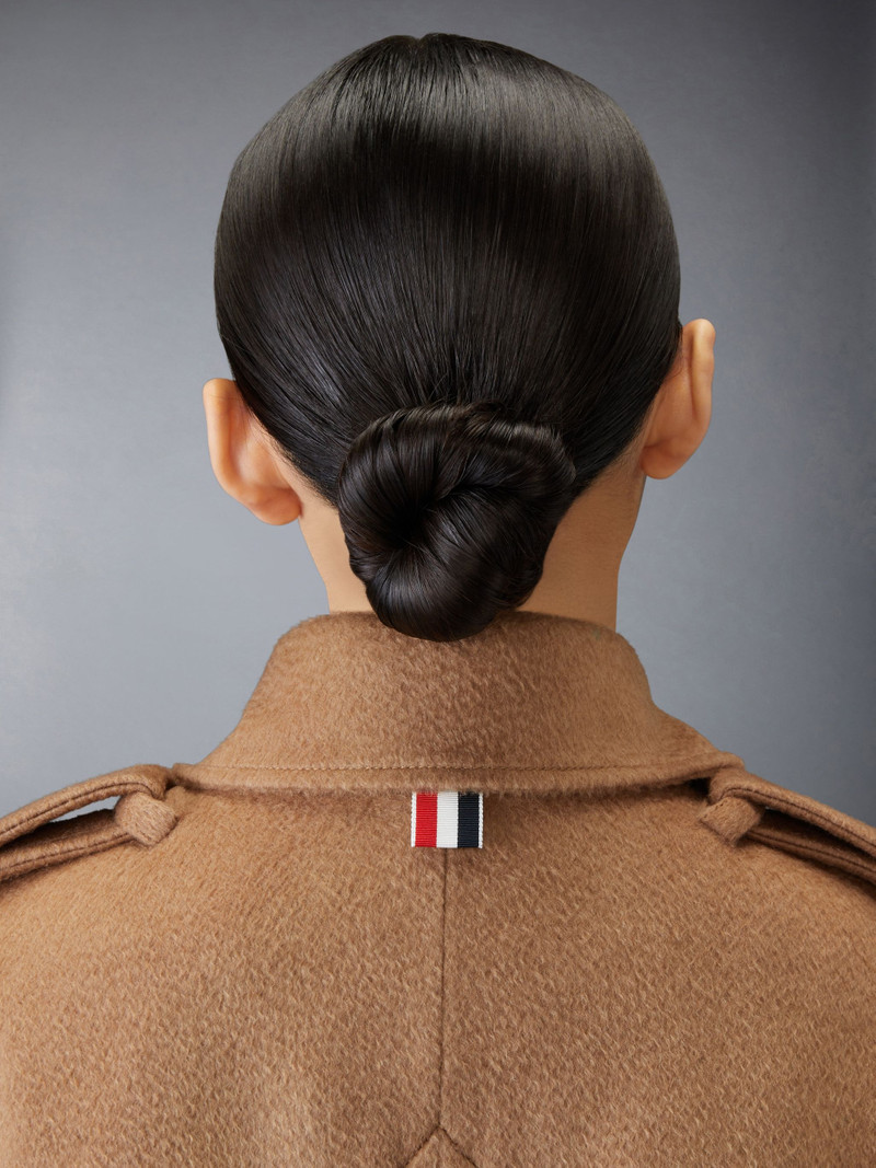 Camel Hair Elongated Trench Coat 6