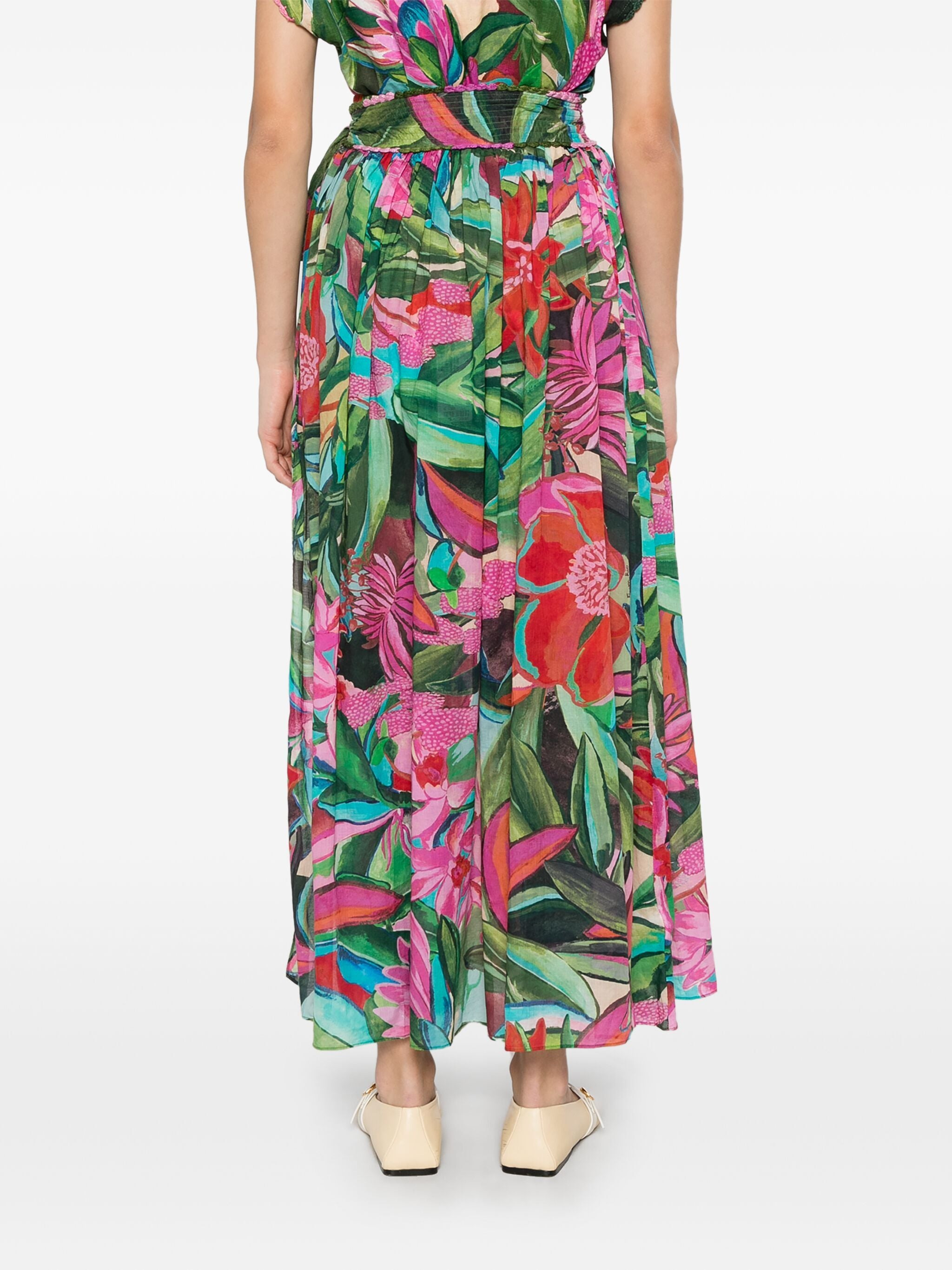 Farm Rio Floral-print Midi Skirt - 4