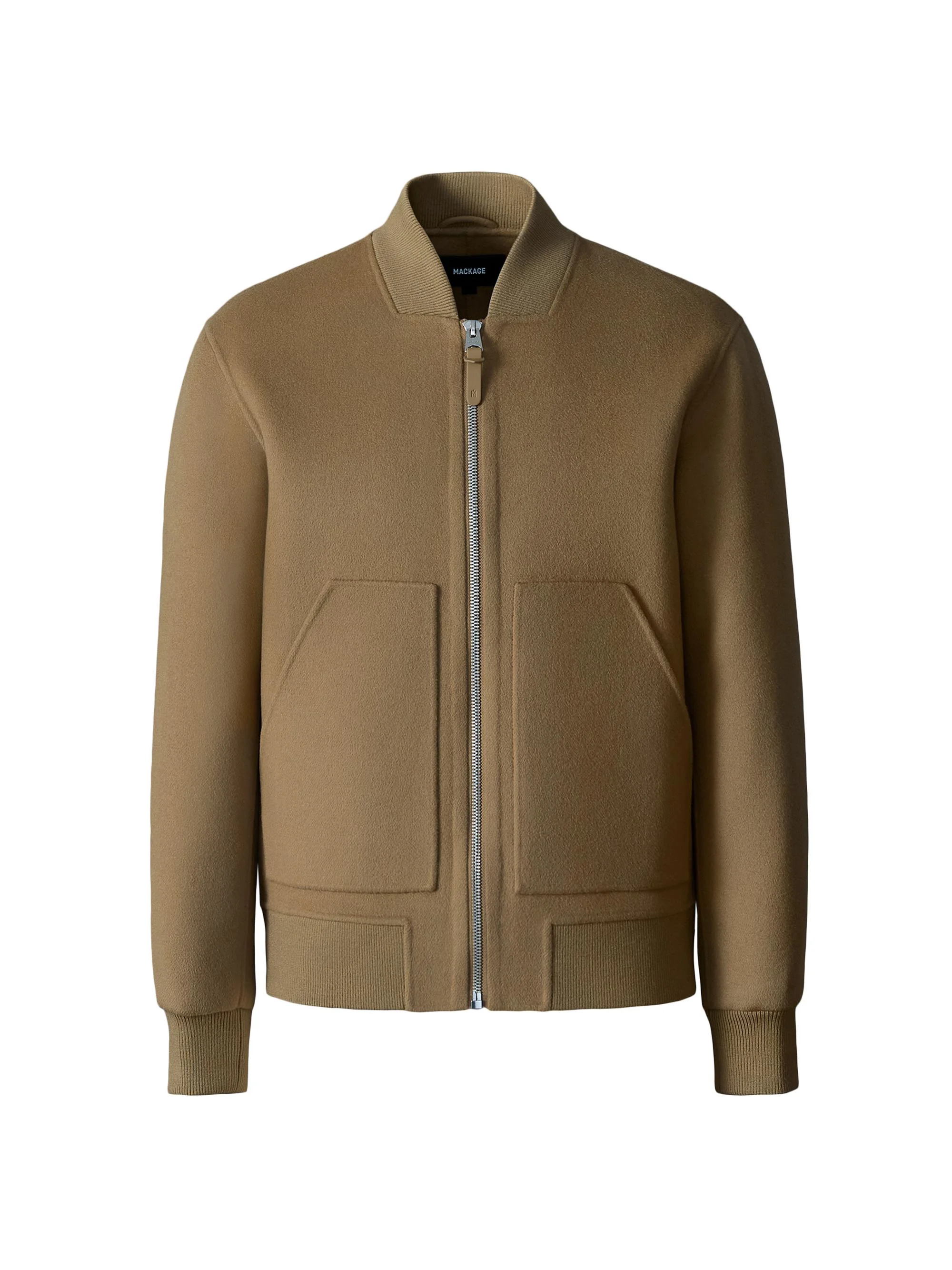 Men's Emilio-W Wool Bomber Jacket - Light Camel - 1