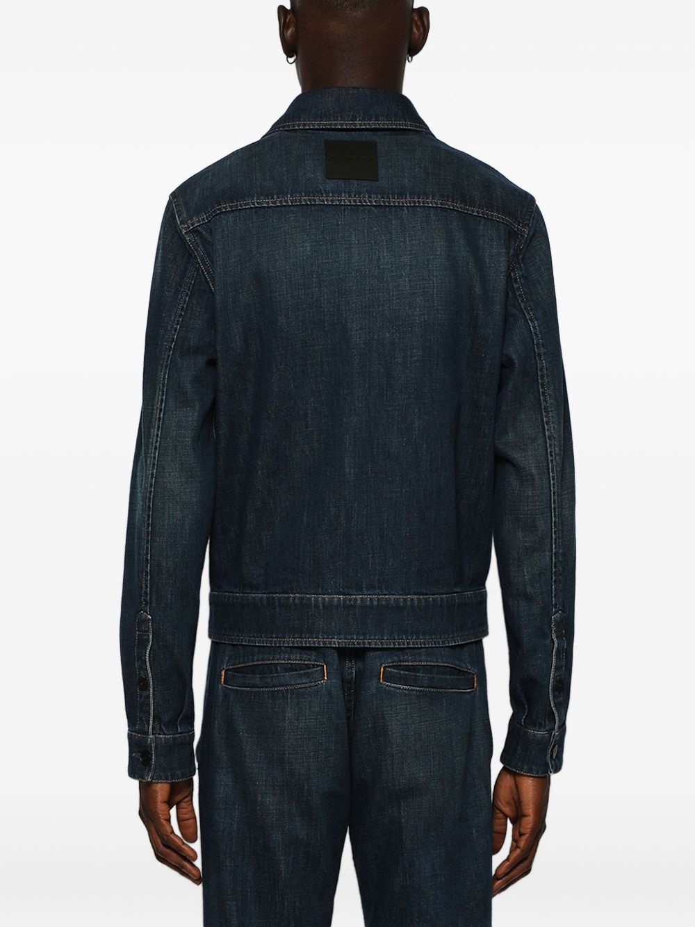 denim button-up overshirt - 5