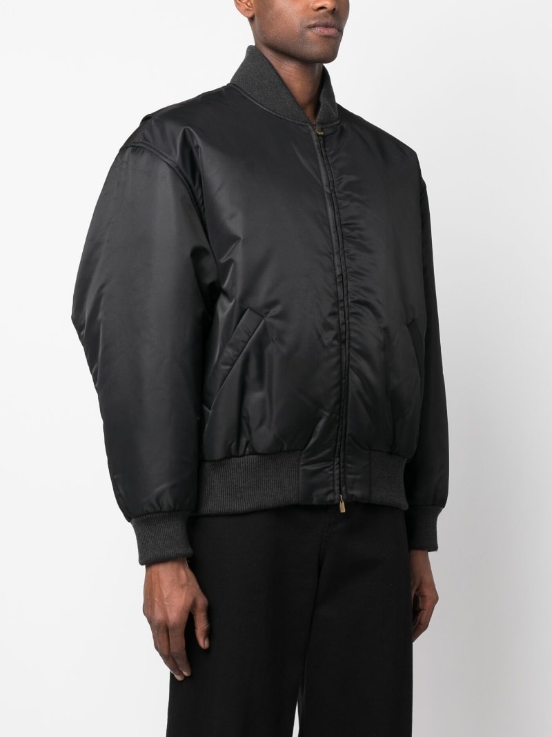 zip-up wool-blend bomber jacket - 3
