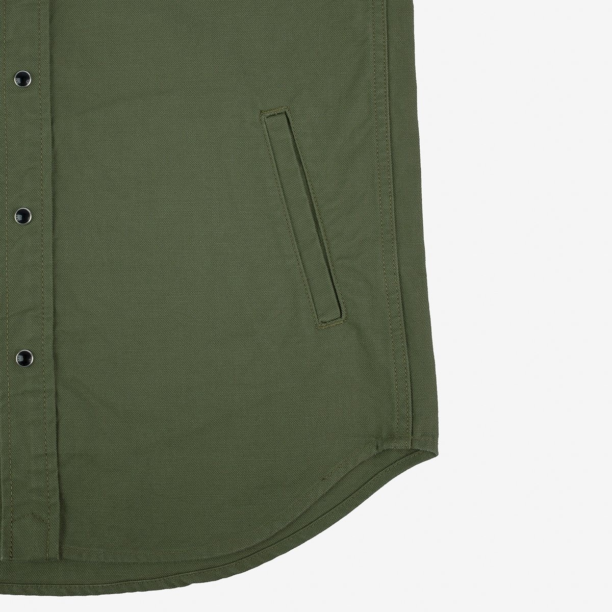 IHSH-381-OLV 9oz Military Serge CPO Shirt  - Olive - 12