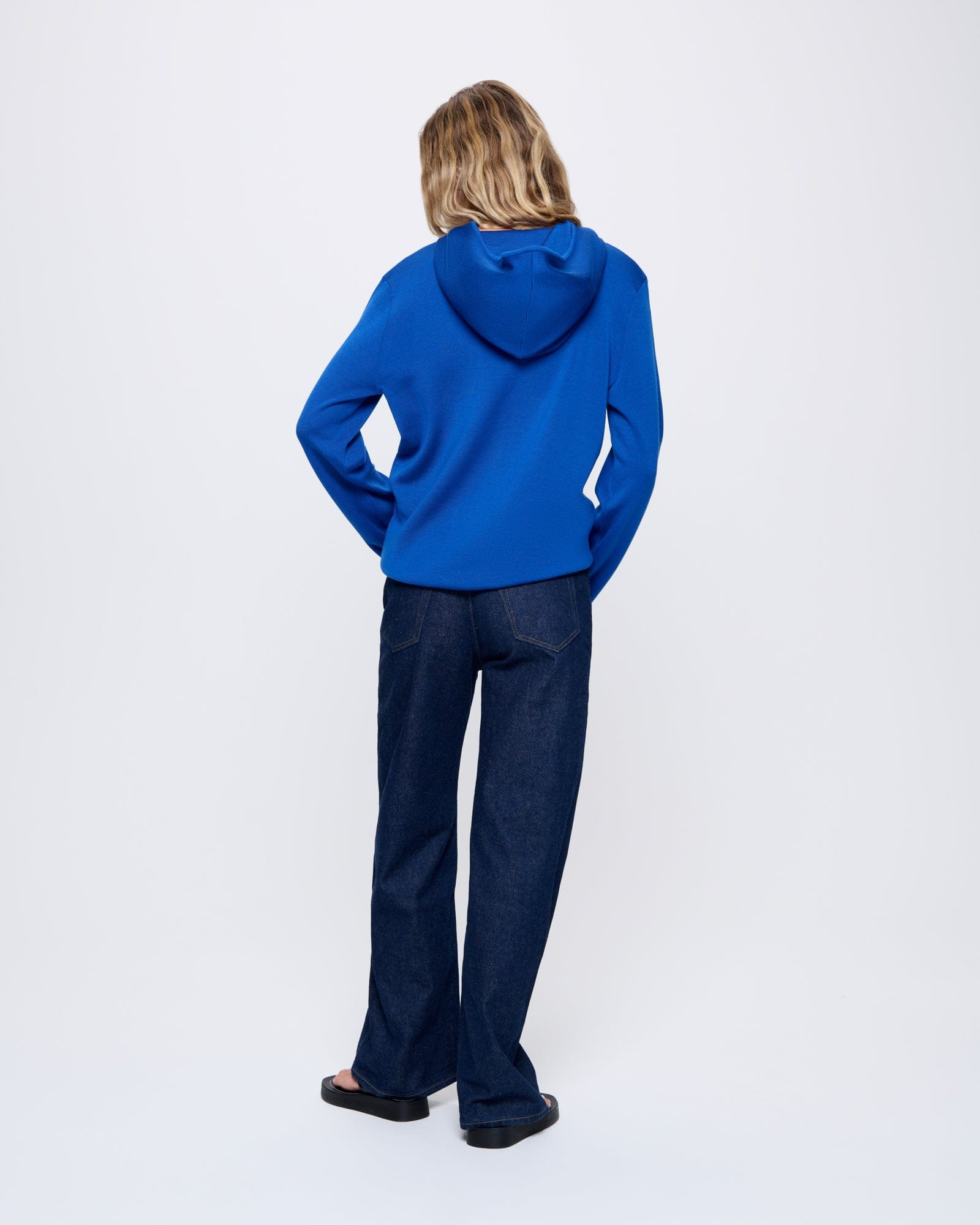 Womens DNA Regenerative Merino Wool Hoodie - Earth Blue - 4