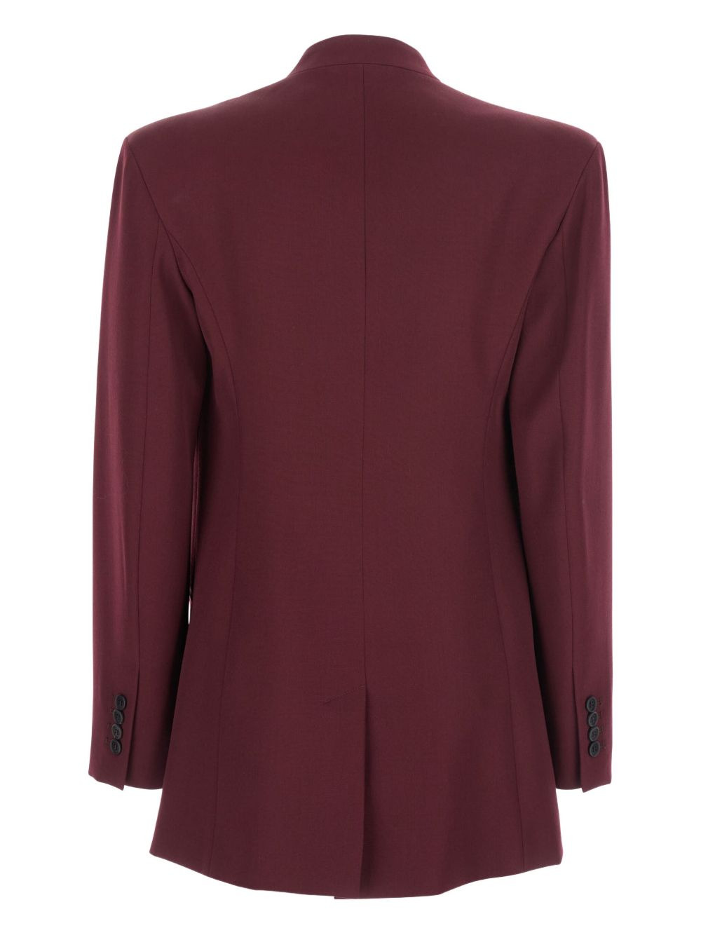padded-shoulder gabardine blazer - 2