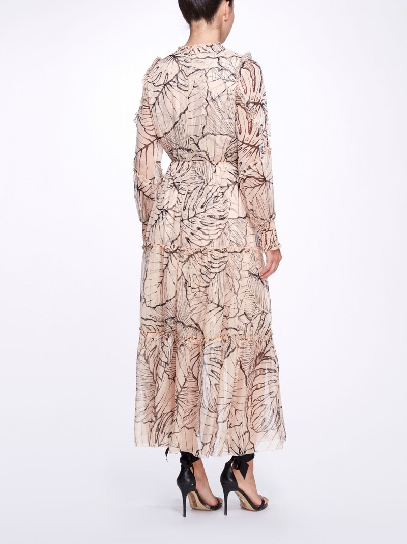LONG SLEEVE TIERED MIDI DRESS 3