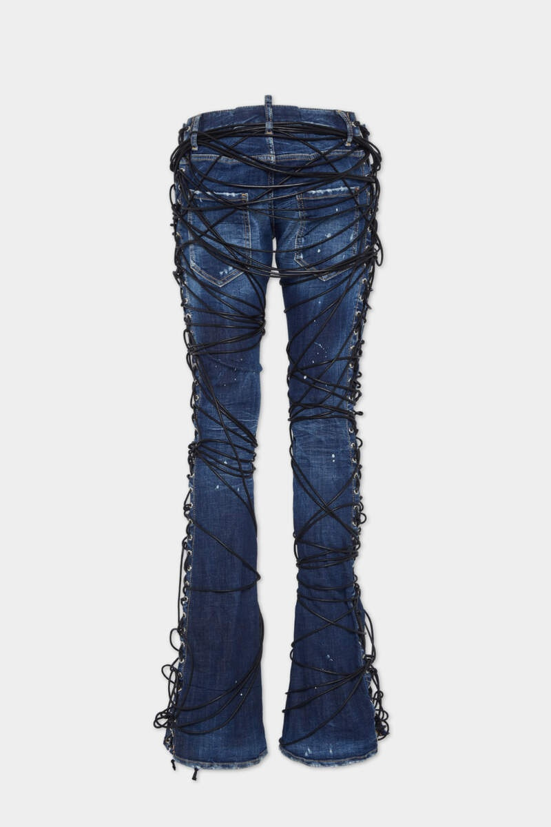 DSQUARED2 BOUND BUNNY WASH SHARPEI FLARED BOOTCUT JEANS outlook