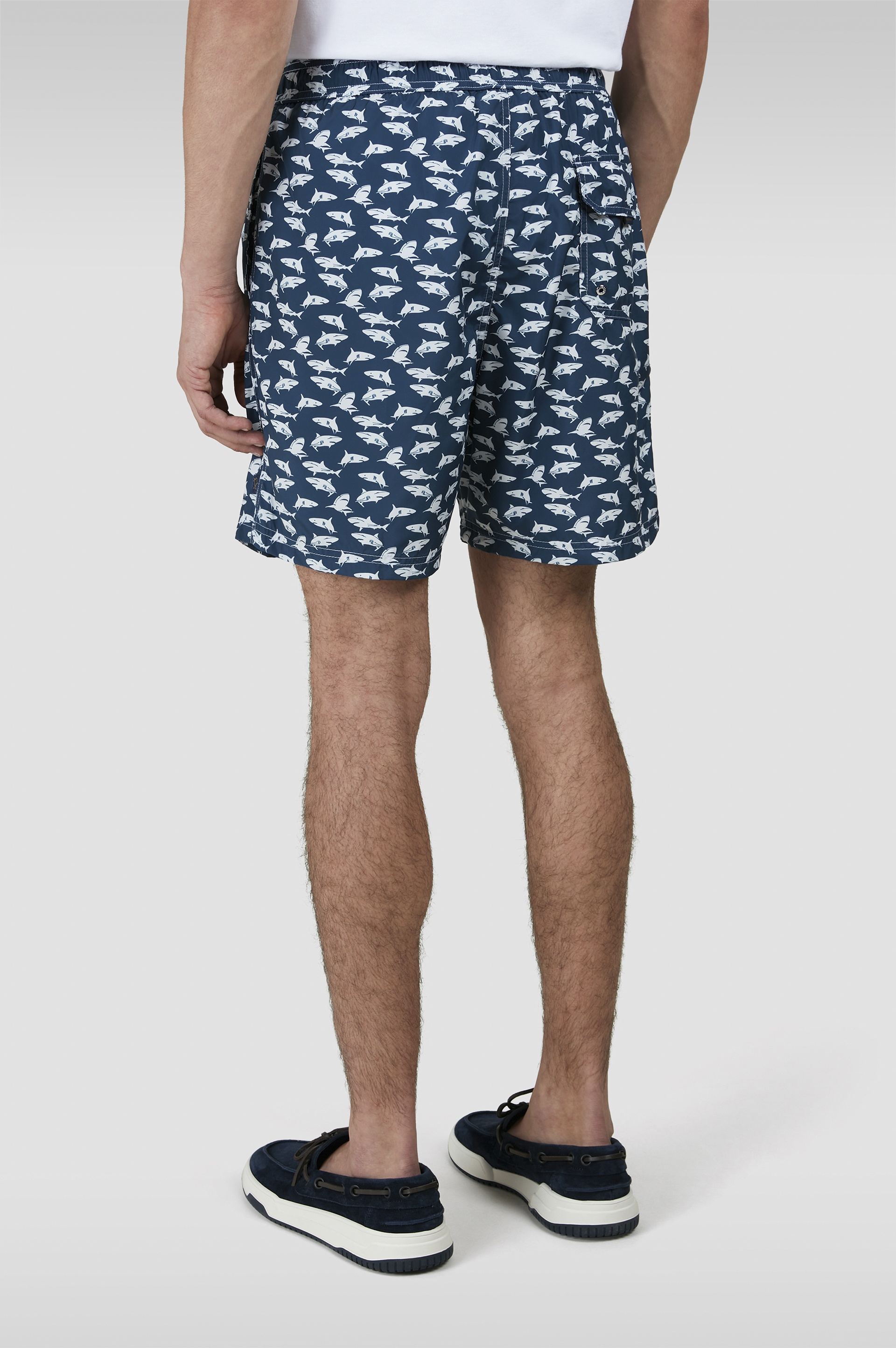 SWIM SHORTS WITH ALL-OVER SHARK PRINT - 3