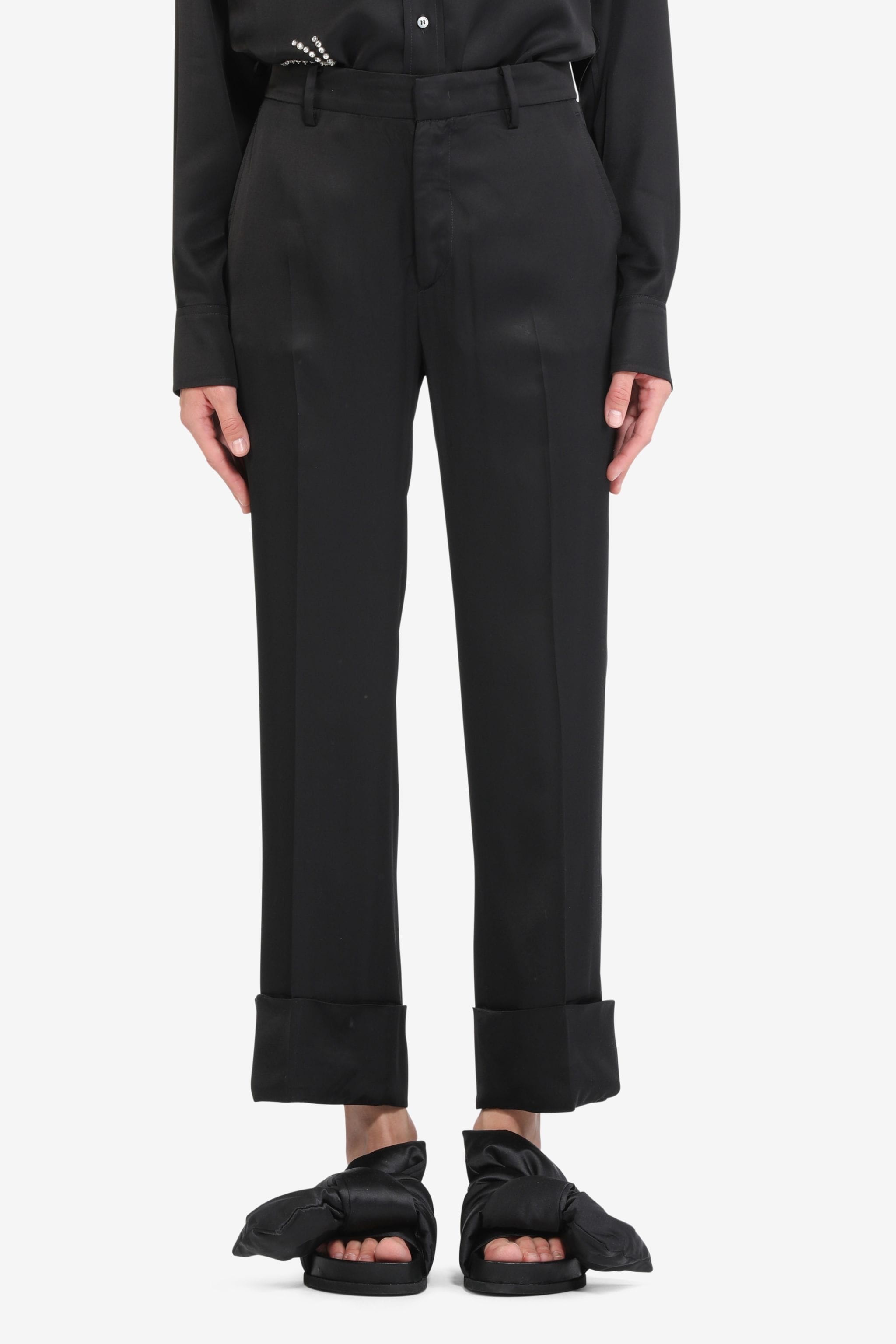 CROPPED STRAIGHT-LEG TROUSERS - 1