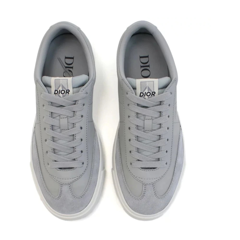LEATHER SNEAKERS WITH SUEDE DETAIL - 4