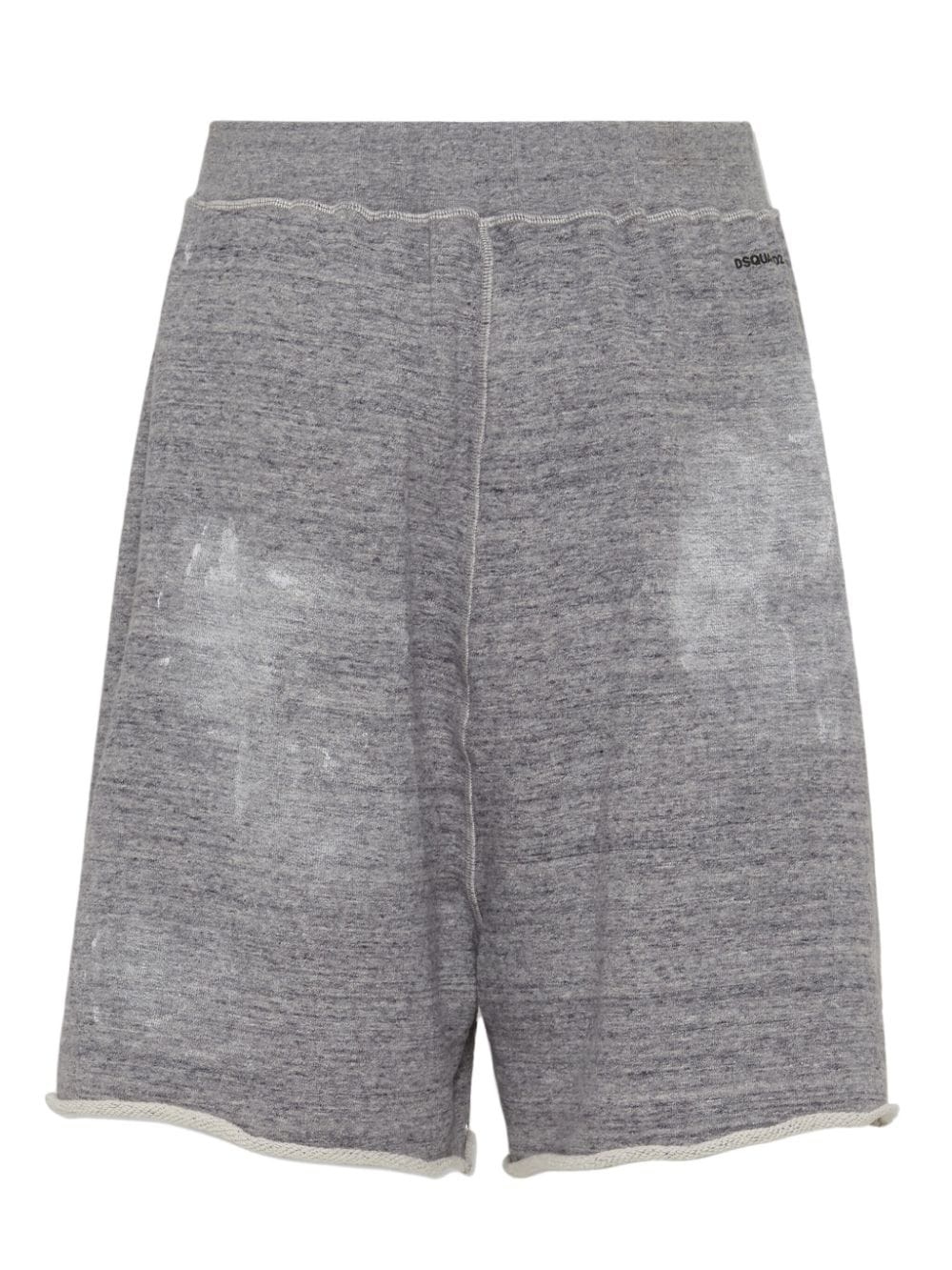 eyelet-embellished mélange-effect track shorts - 2