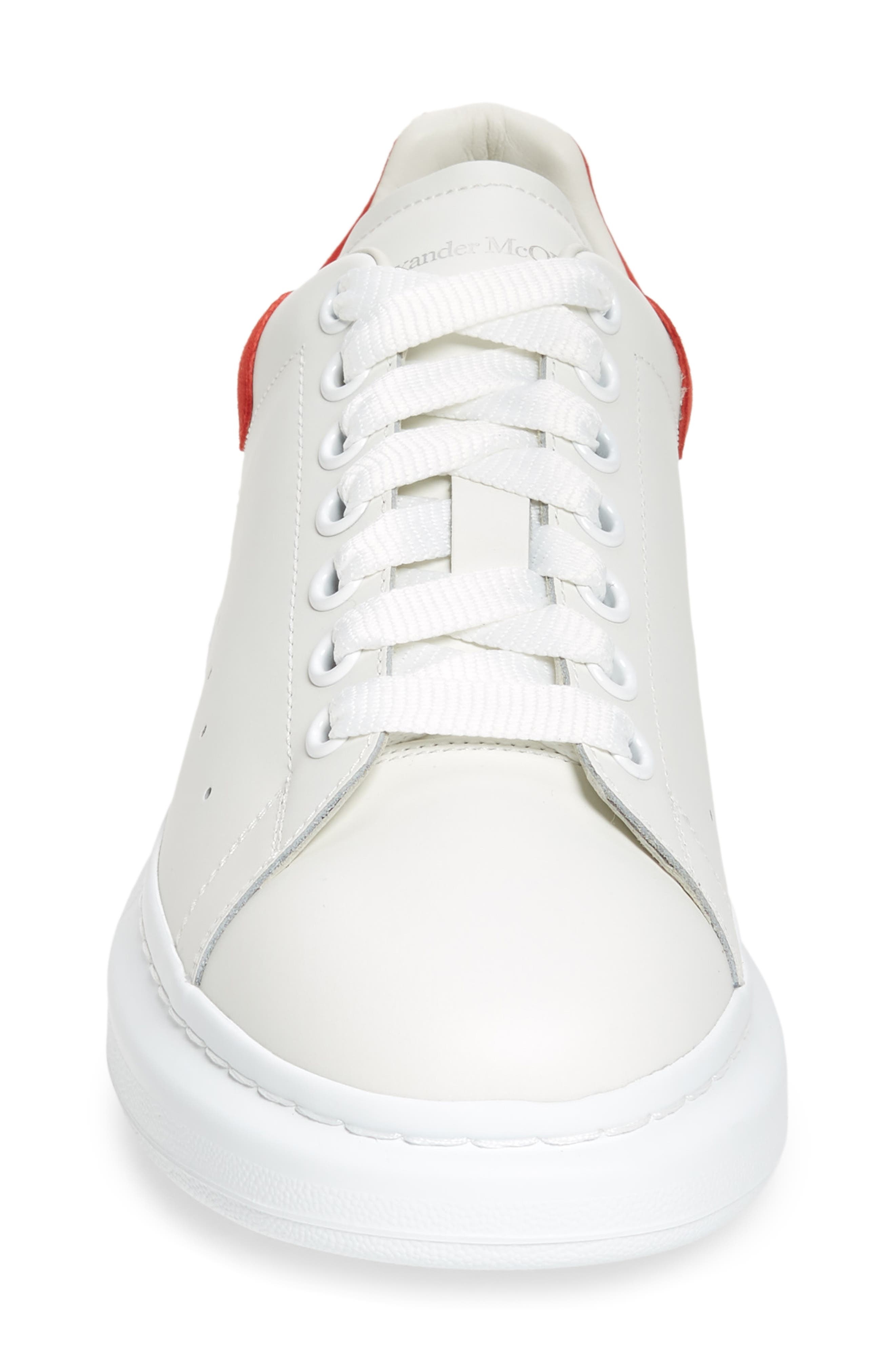 McQueen Oversized Sneaker in White/Lust Red at Nordstrom - 4