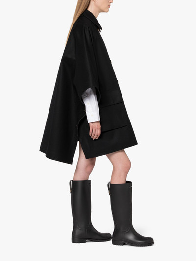 Mackintosh GLENDEARG BLACK BONDED WOOL CROPPED PONCHO outlook