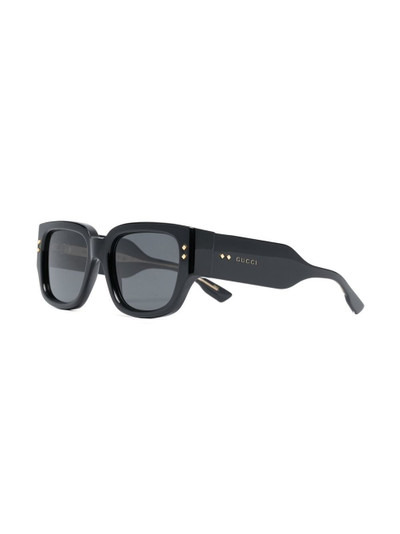 GUCCI logo square-frame sunglasses outlook