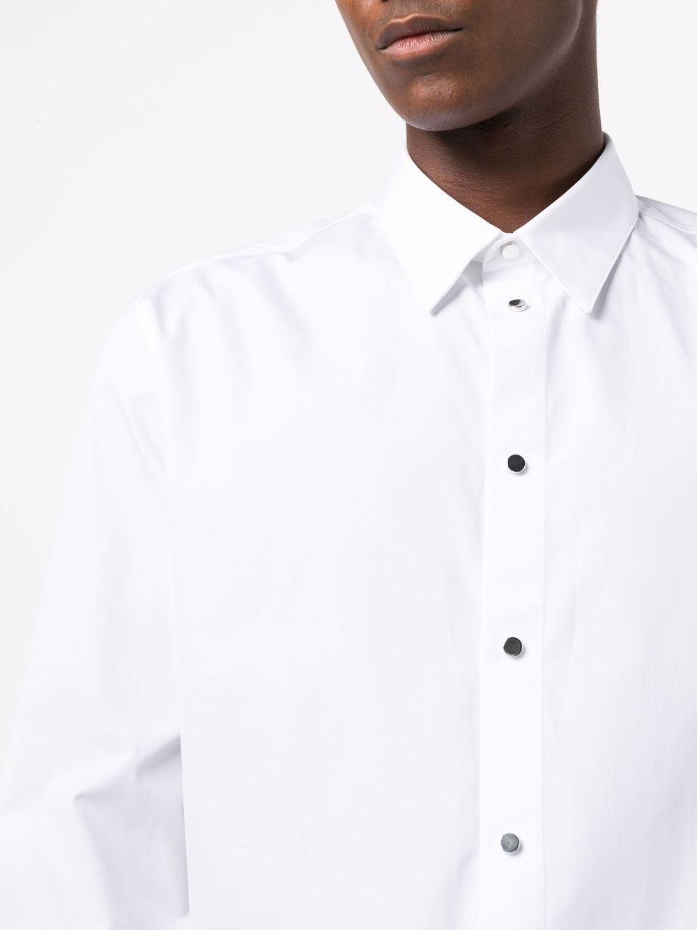 spread collar button-up shirt - 5