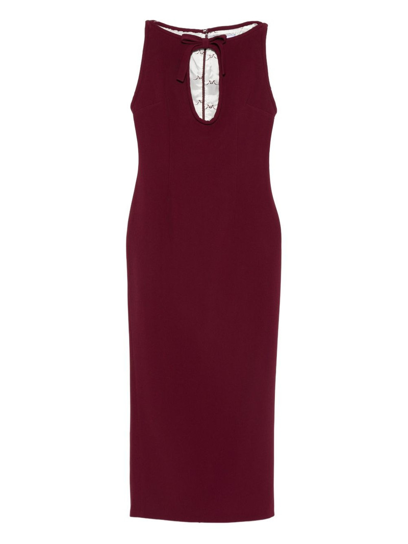 keyhole-neckline sleeveless mini dress 1