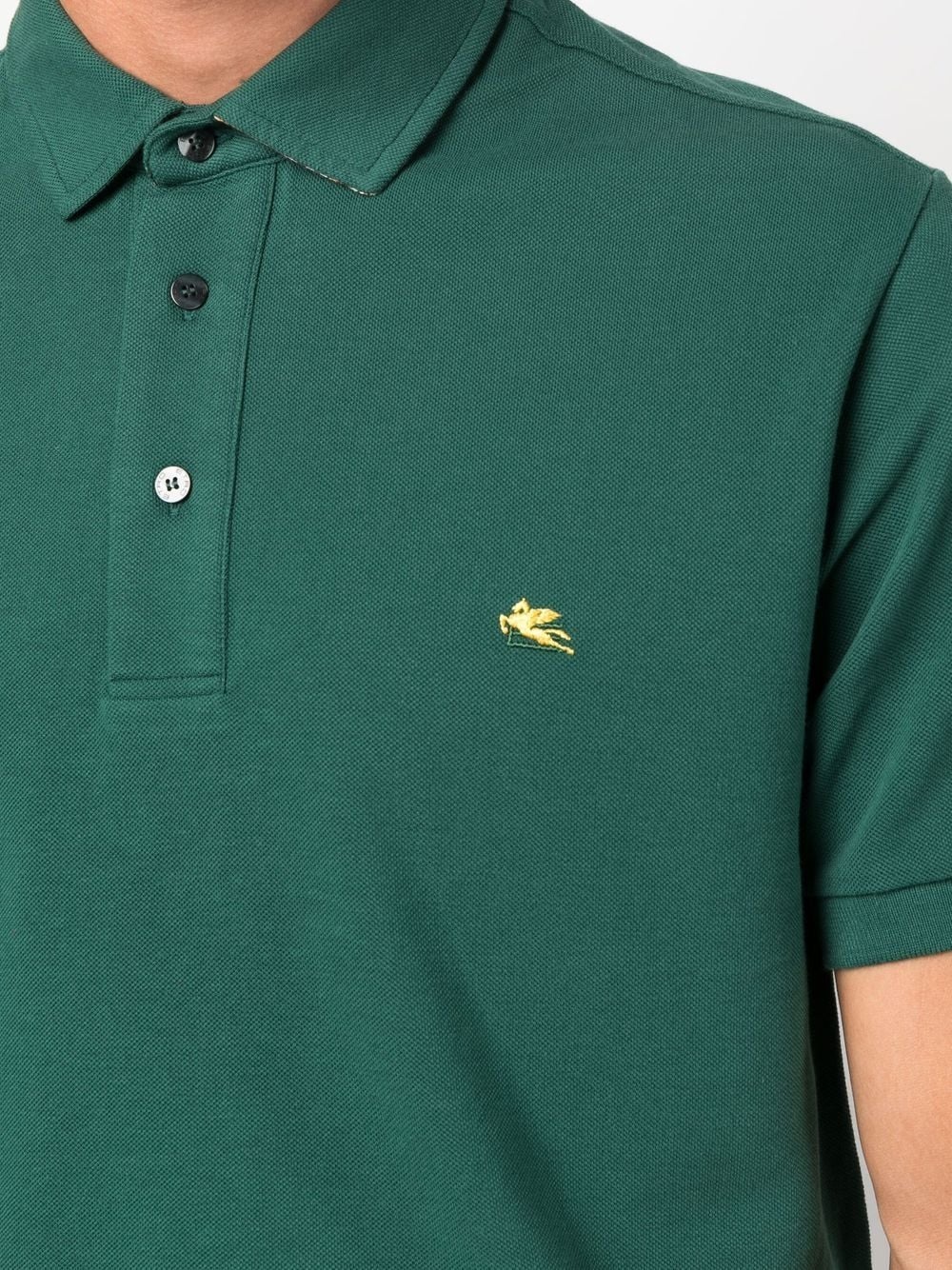 embroidered-logo short-sleeve polo shirt - 5