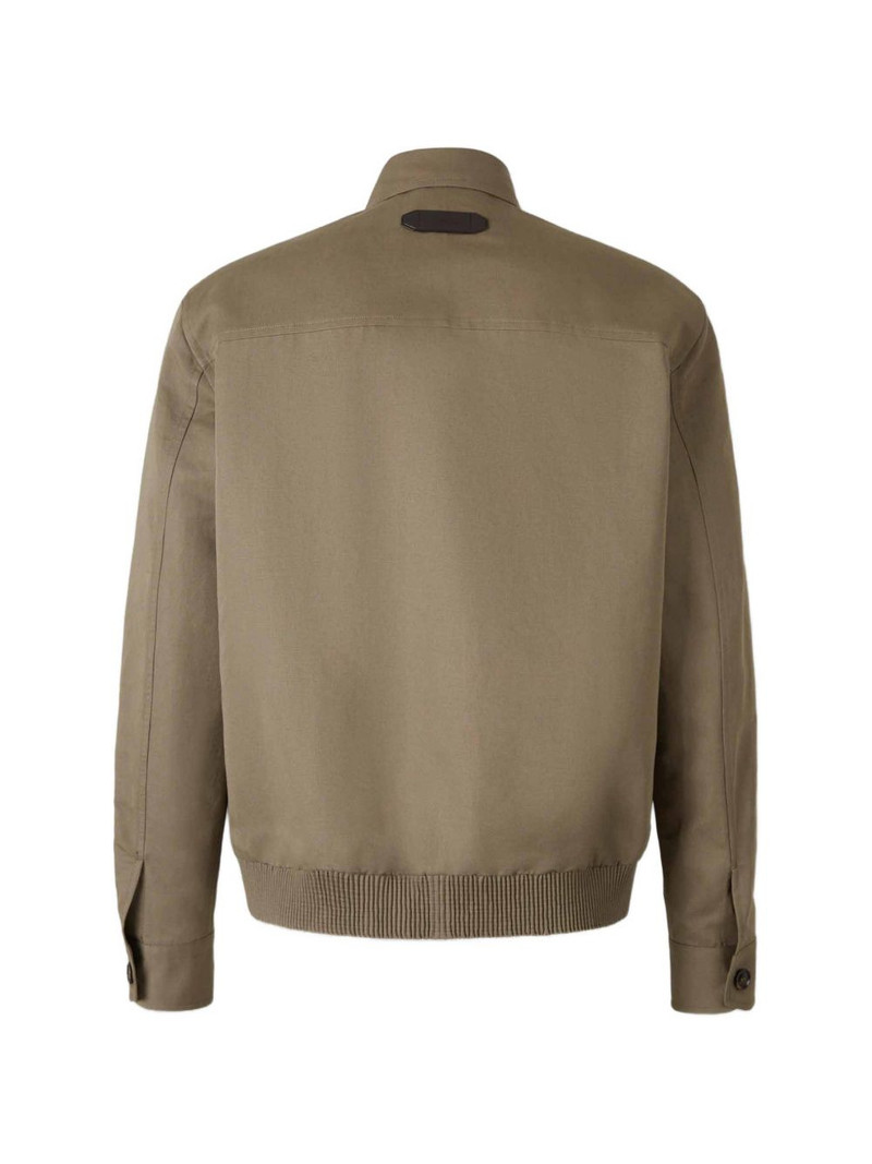 Brioni patch-detail zip-up jacket outlook