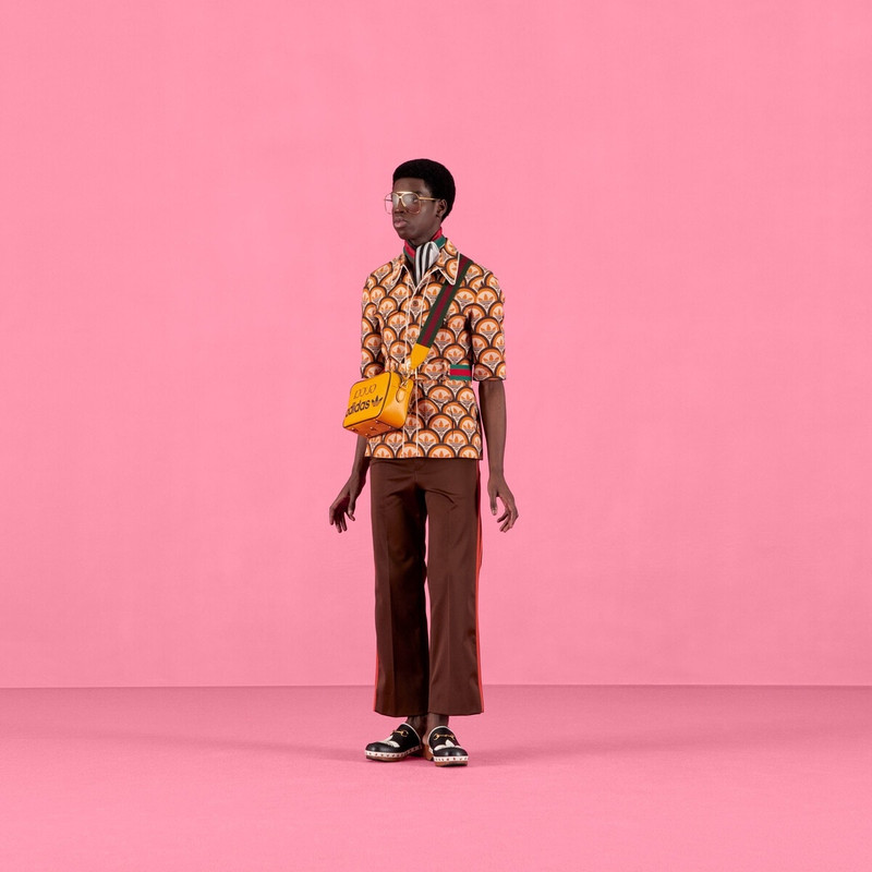 GUCCI adidas x Gucci Interlocking G and Trefoil jacket outlook