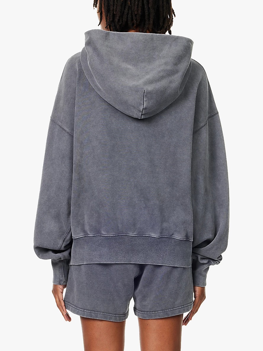 Pigment-dyed oversized-fit cotton-jersey hoody - 4