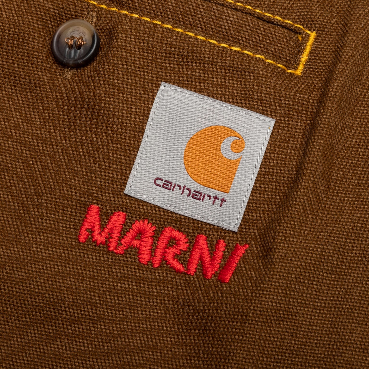 MARNI X CARHARTT WIP COLOR-BLOCK PANT - TOBACCO - 6