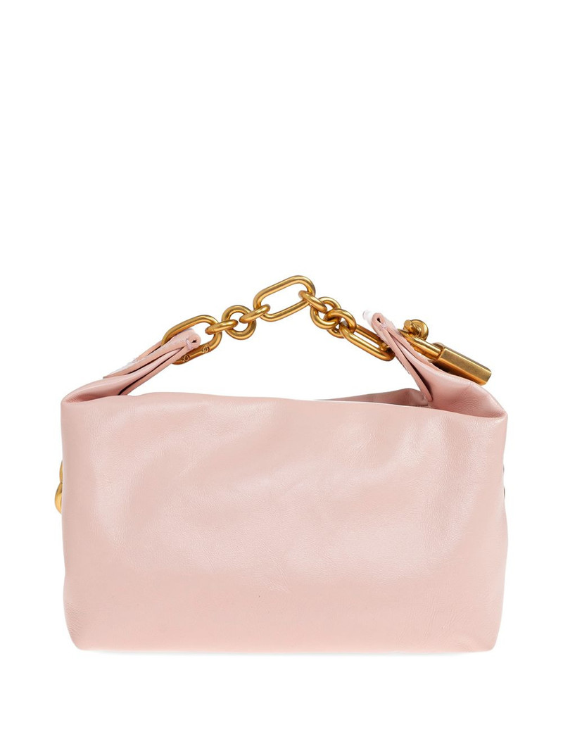 mini Sync chain padlock leather tote bag 3
