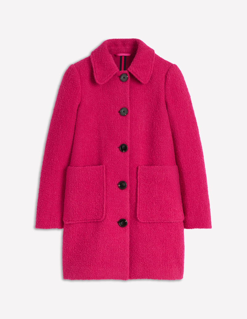 Carlisle Wool Coat-Vibrant Pink 1