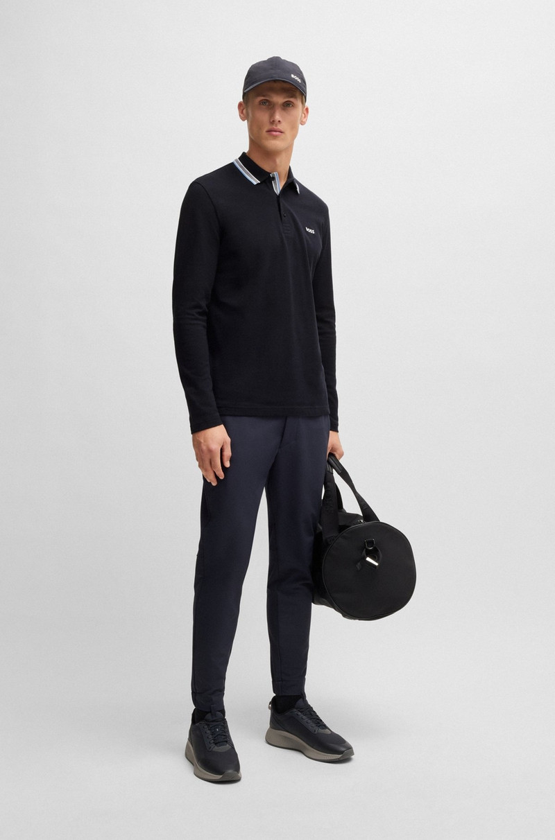 BOSS LONG-SLEEVED POLO SHIRT IN COTTON PIQUÉ outlook