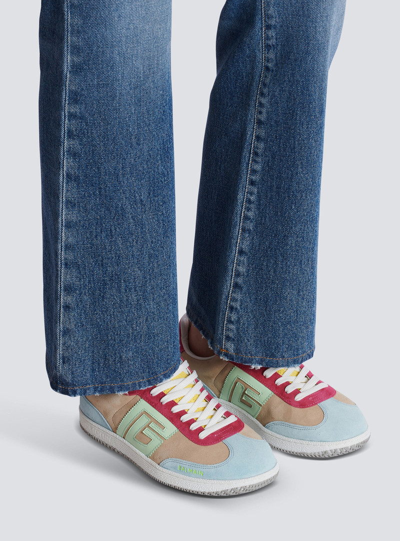 Balmain Balmain Swan trainers in calfskin and suede outlook