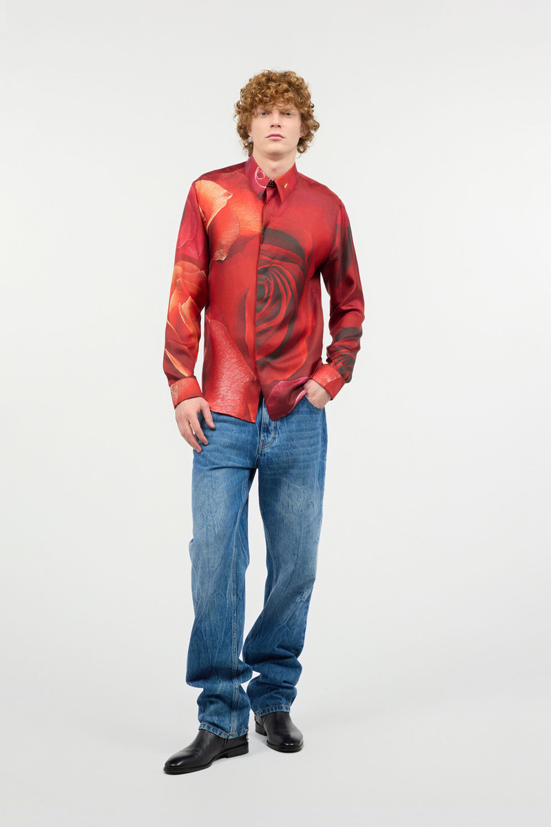 Roberto Cavalli Shirt With Garden Rose Print outlook