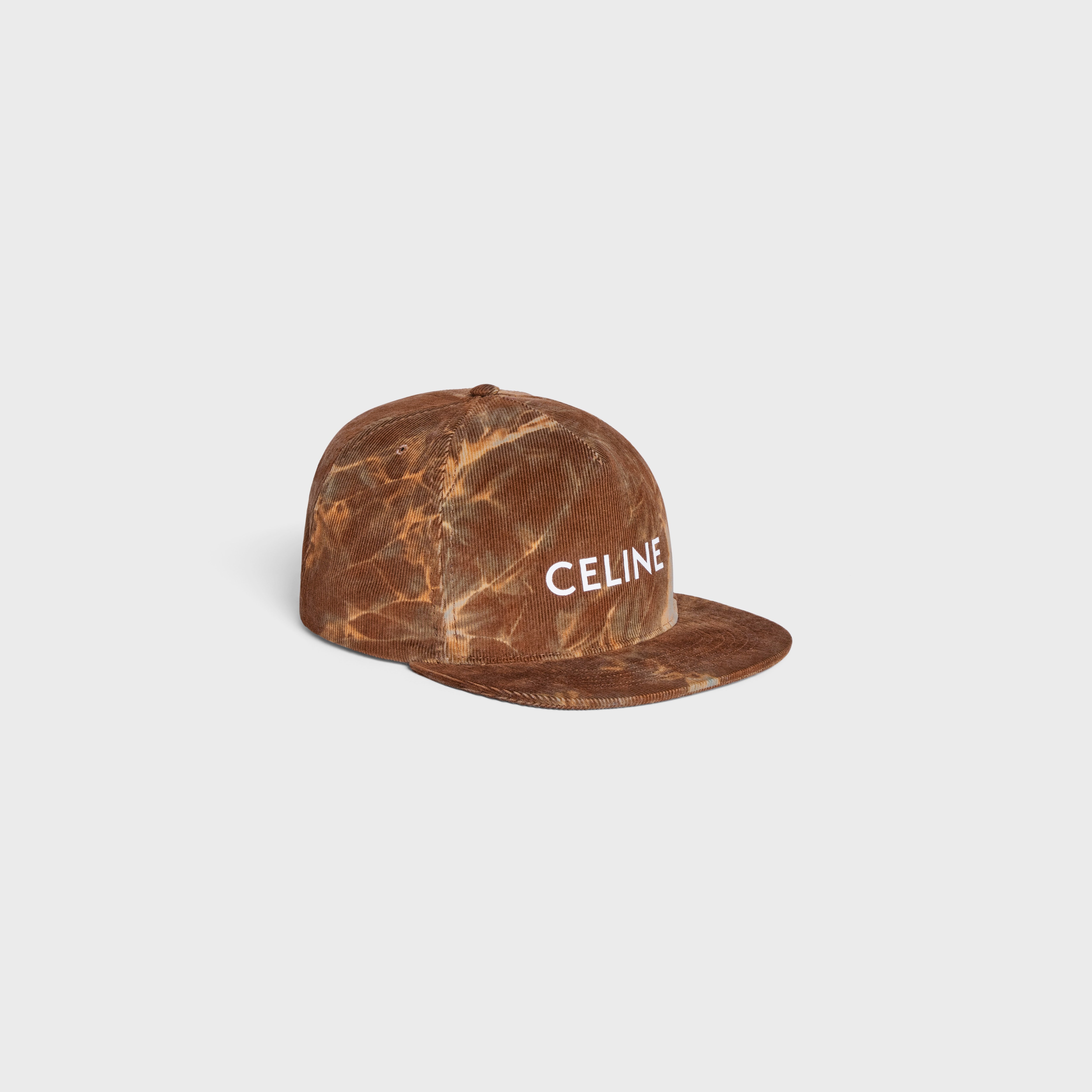 TIE-DYE CELINE SNAPBACK CAP IN CORDUROY - 1