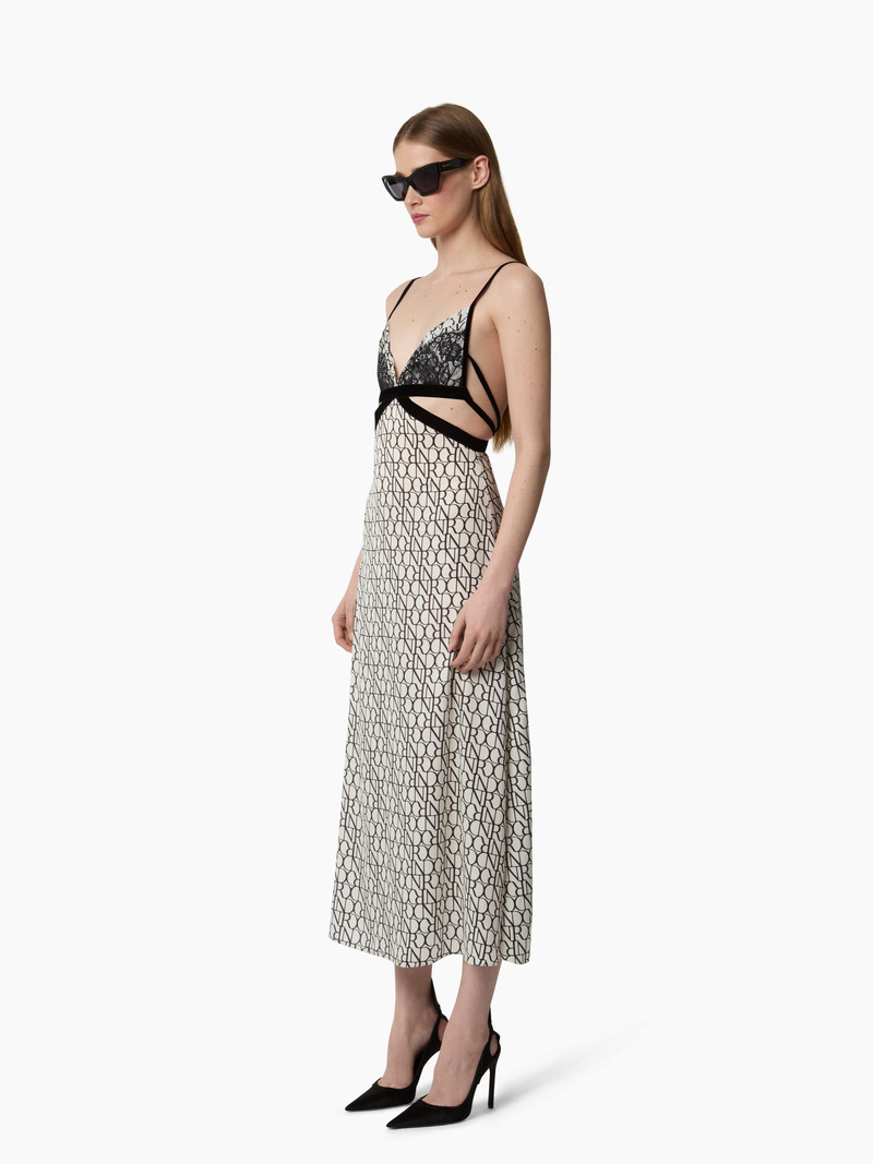 NINA RICCI Printed Satin Dress outlook