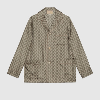 GUCCI GG supreme print silk jacket outlook